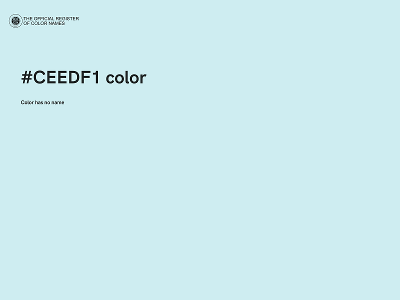 #CEEDF1 color image