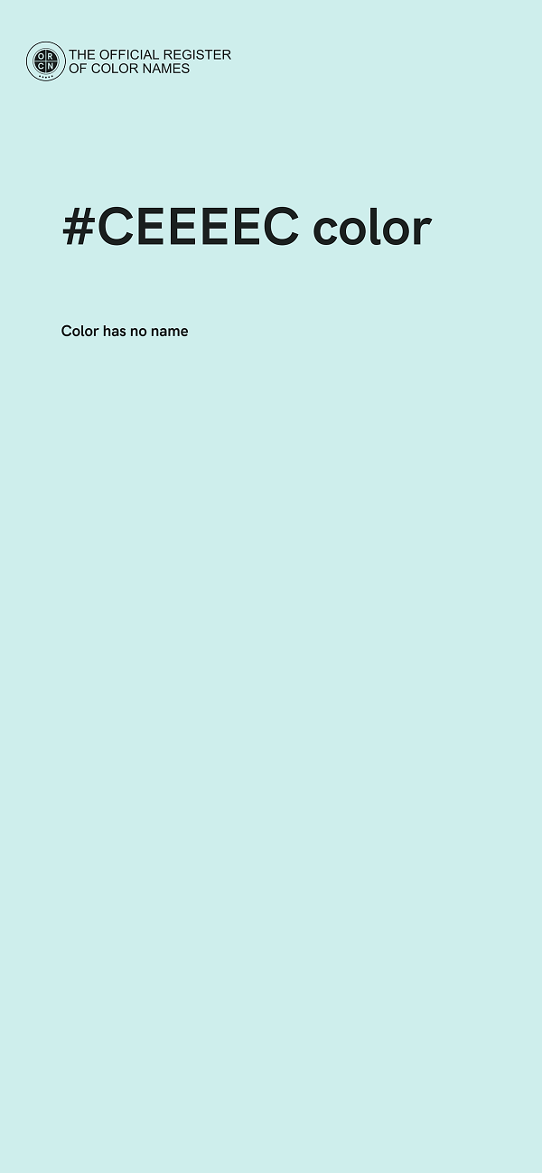 #CEEEEC color image