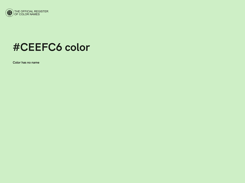 #CEEFC6 color image
