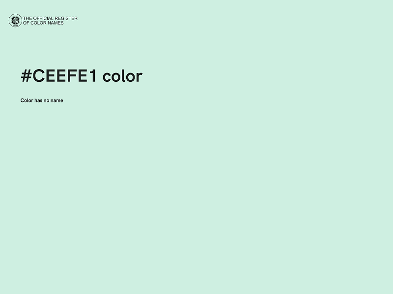 #CEEFE1 color image