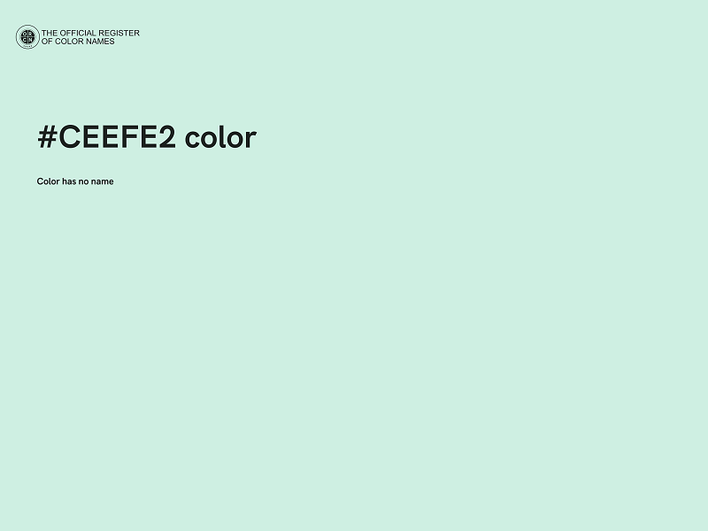 #CEEFE2 color image