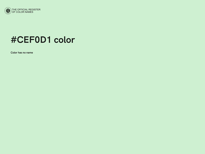 #CEF0D1 color image