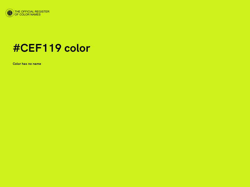 #CEF119 color image