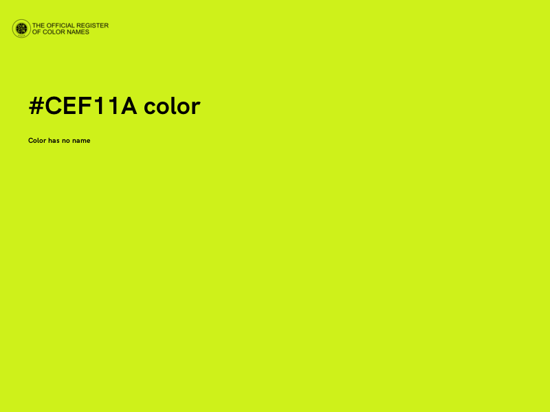 #CEF11A color image