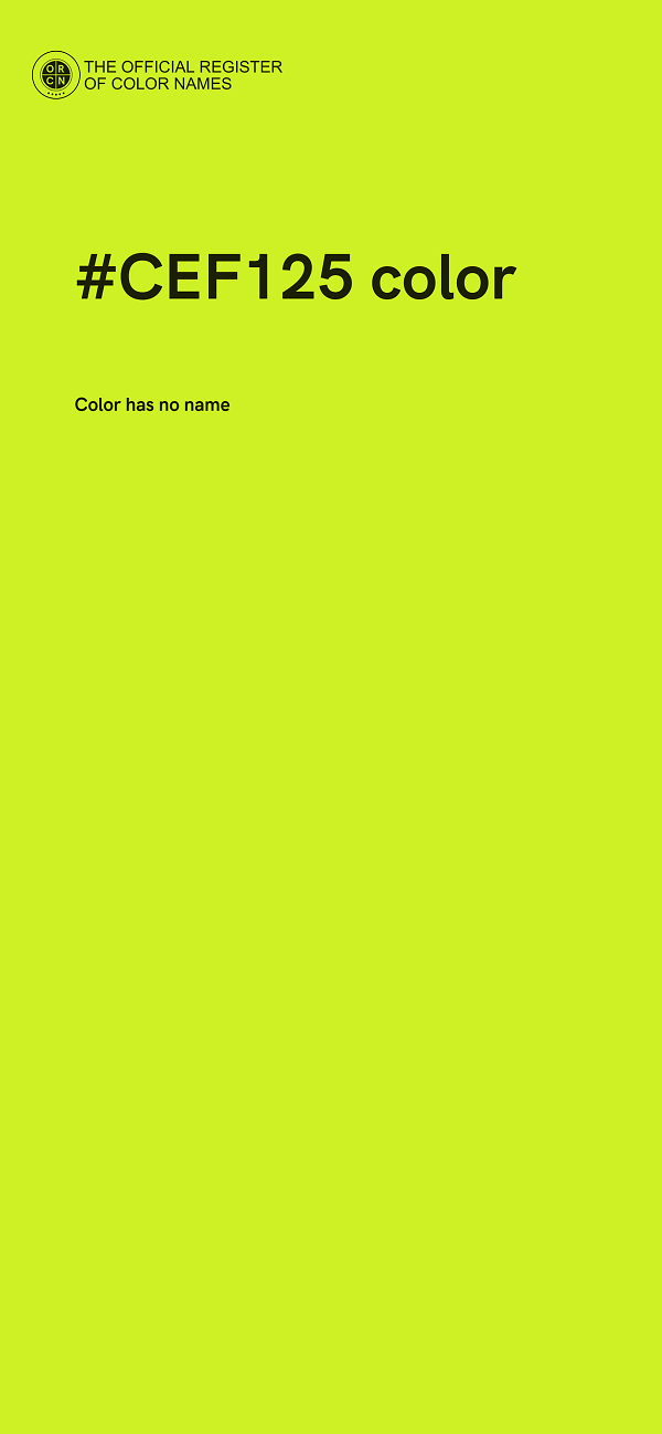 #CEF125 color image