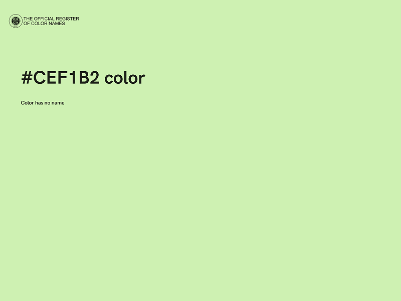 #CEF1B2 color image