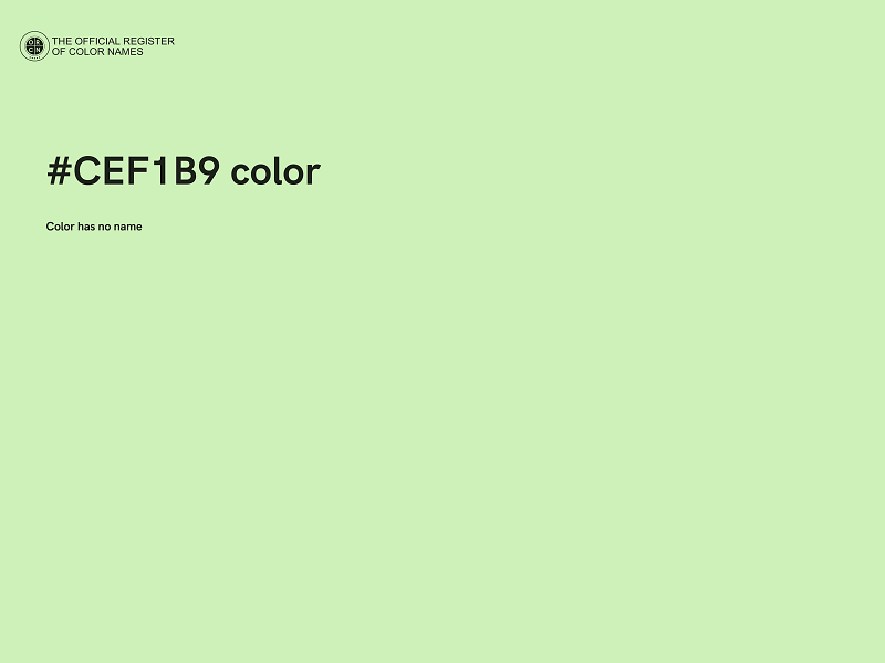 #CEF1B9 color image