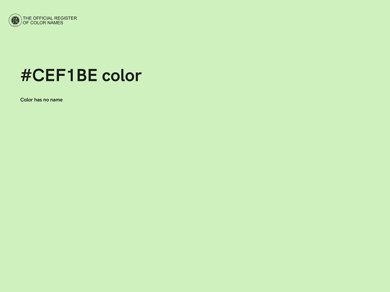 #CEF1BE color image