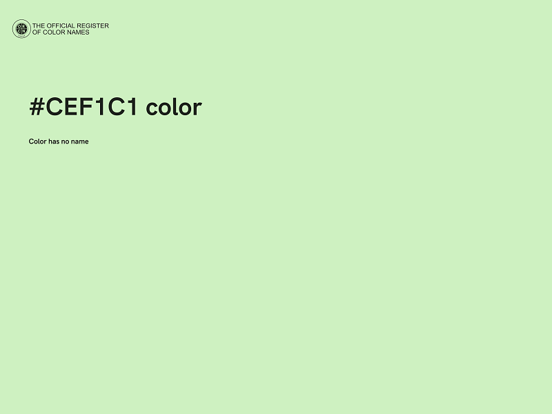 #CEF1C1 color image