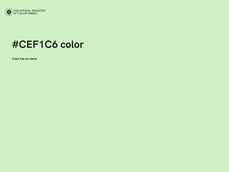 #CEF1C6 color image