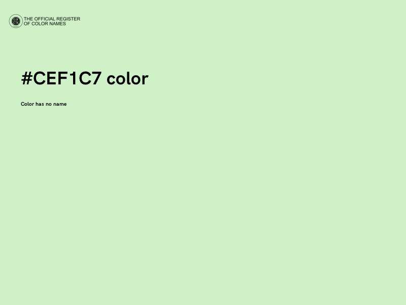 #CEF1C7 color image