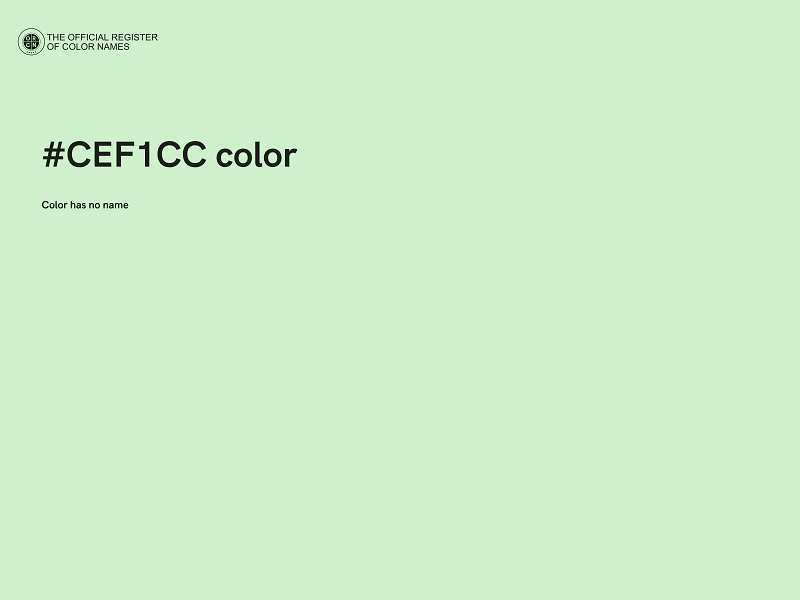 #CEF1CC color image