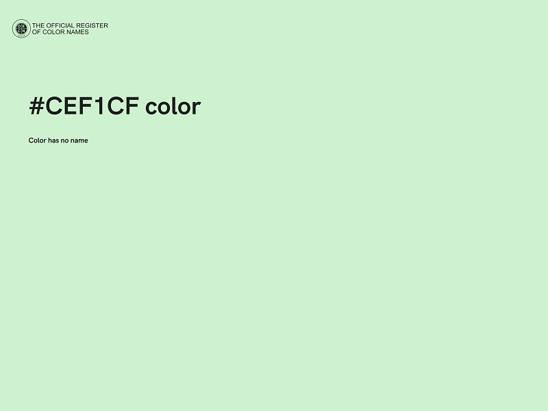 #CEF1CF color image