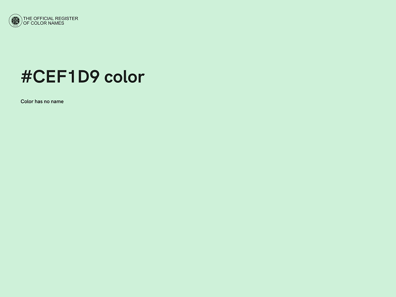 #CEF1D9 color image