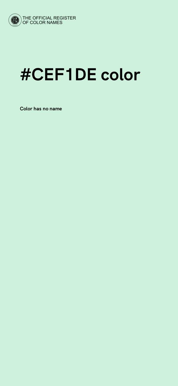 #CEF1DE color image