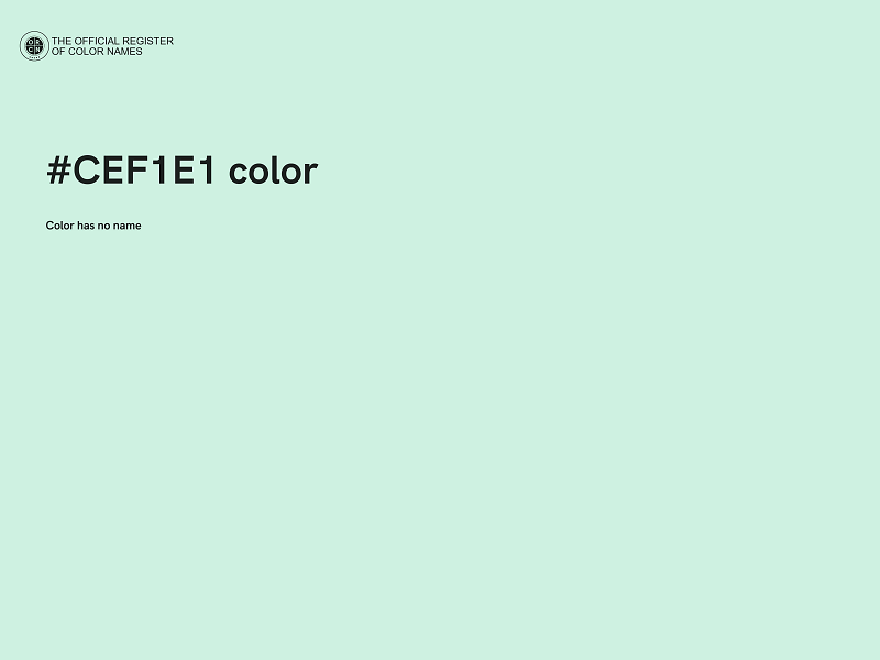 #CEF1E1 color image