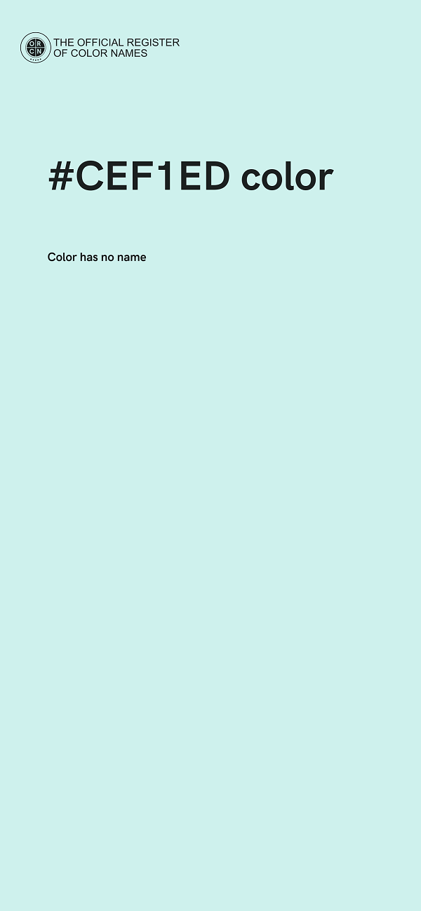 #CEF1ED color image