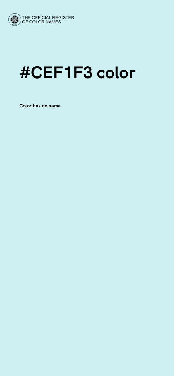 #CEF1F3 color image