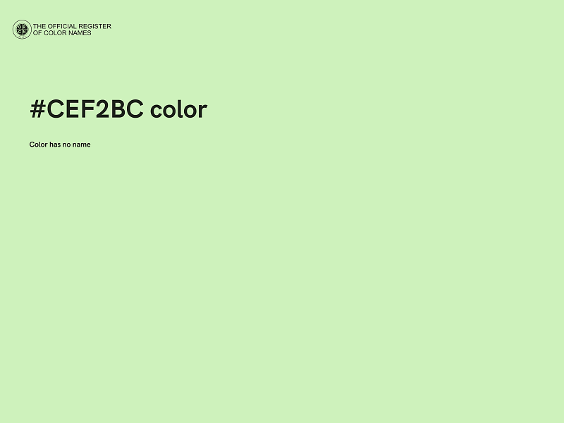 #CEF2BC color image