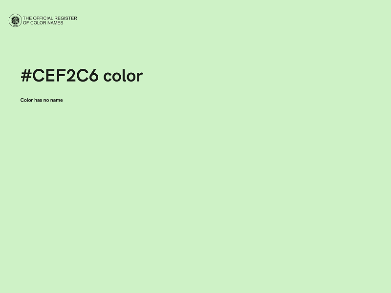 #CEF2C6 color image