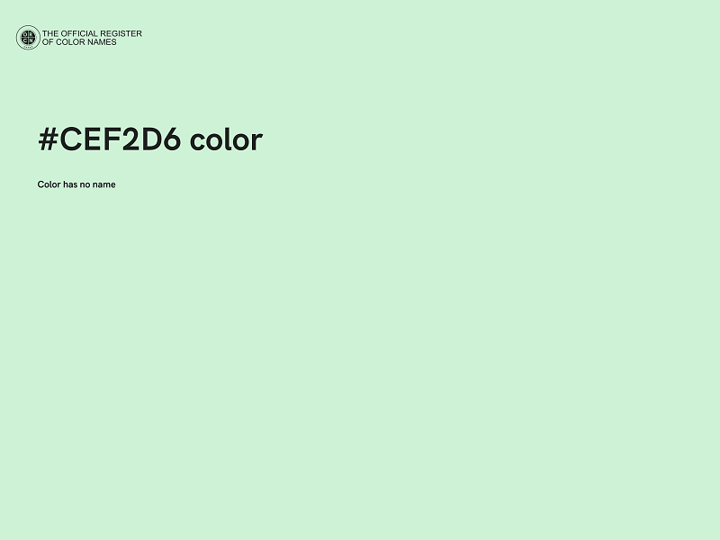 #CEF2D6 color image