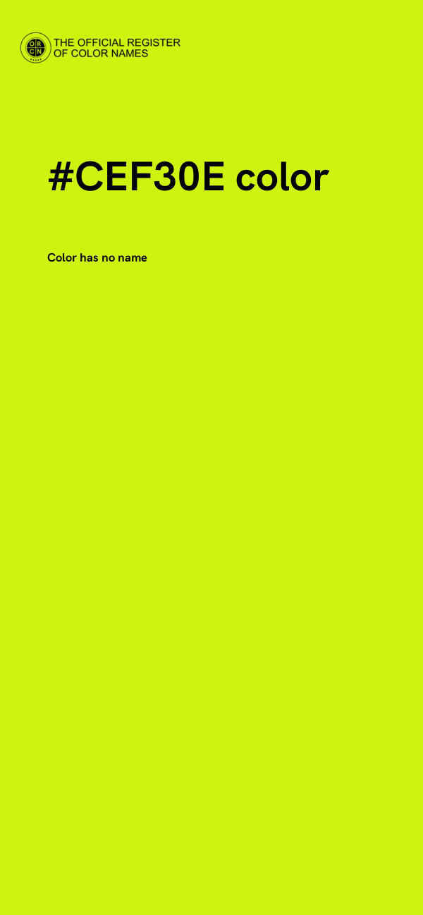 #CEF30E color image