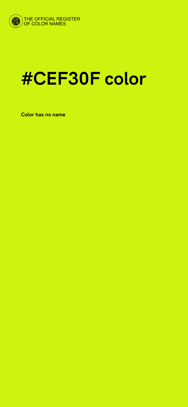 #CEF30F color image