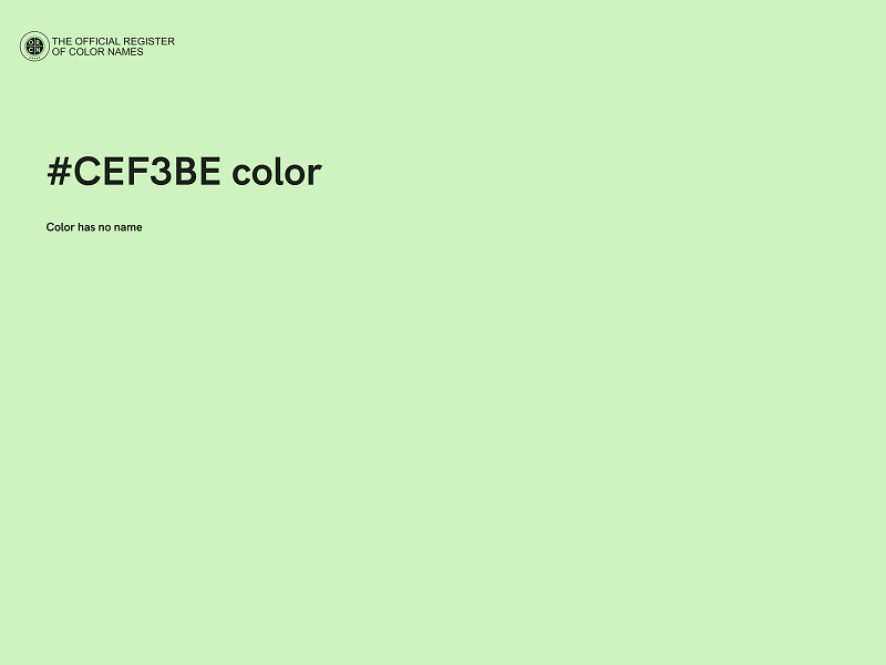 #CEF3BE color image