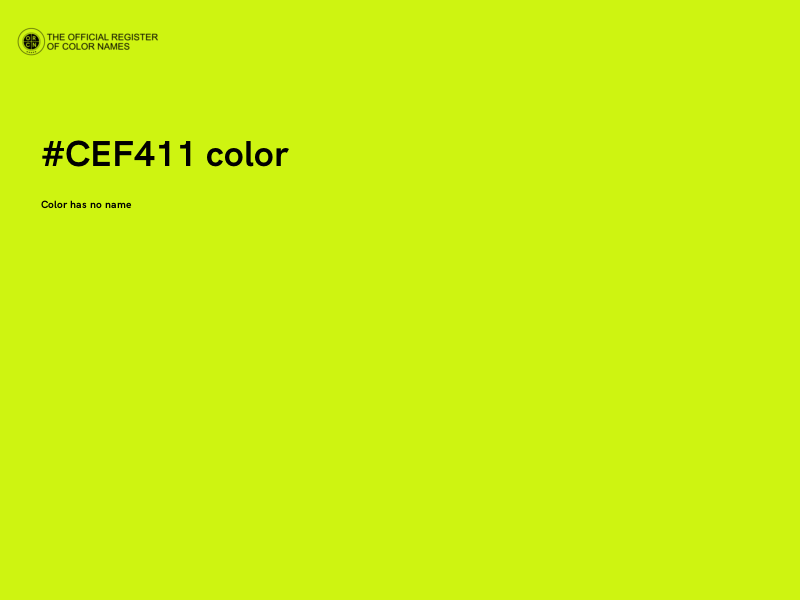 #CEF411 color image