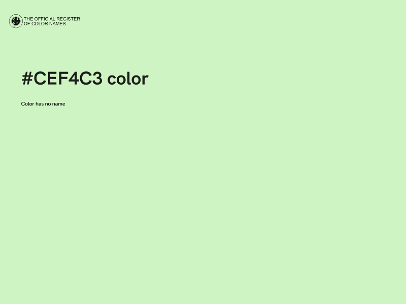 #CEF4C3 color image