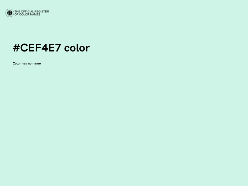 #CEF4E7 color image