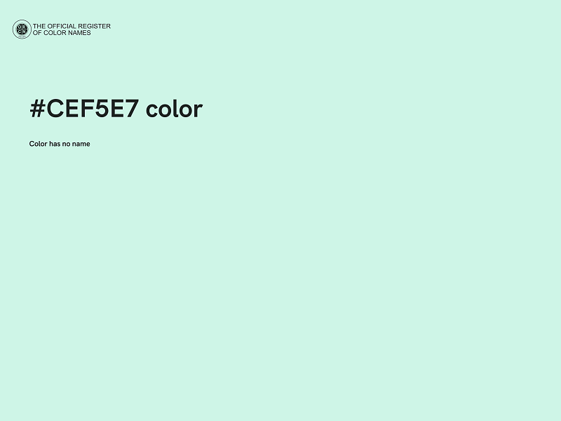 #CEF5E7 color image