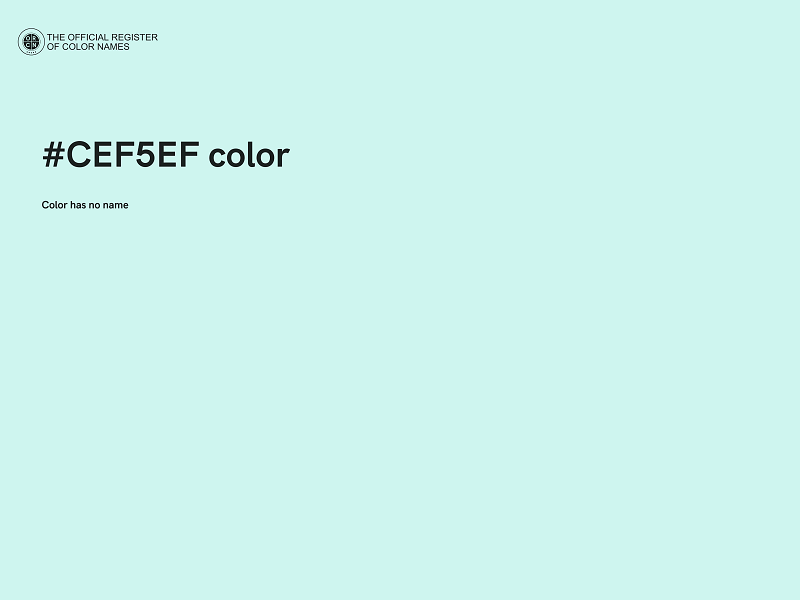 #CEF5EF color image