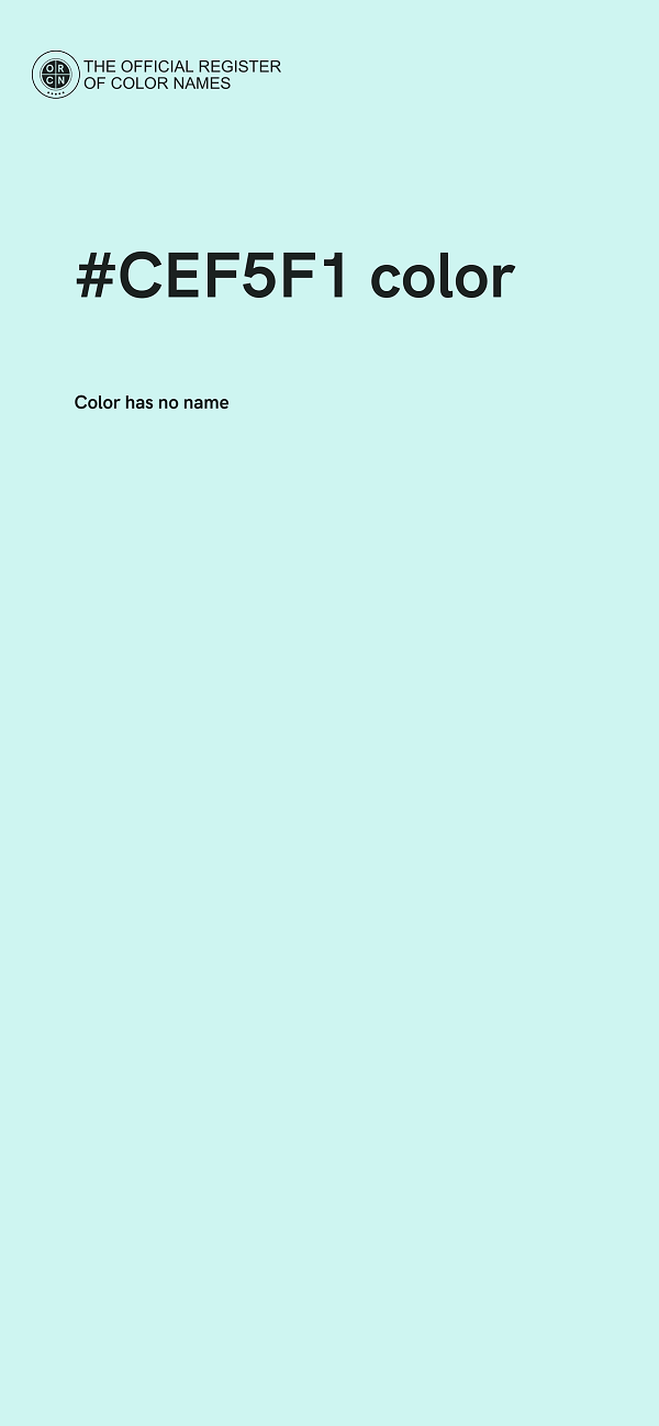 #CEF5F1 color image