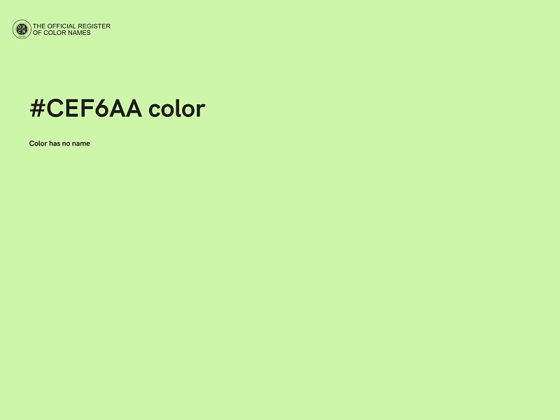 #CEF6AA color image