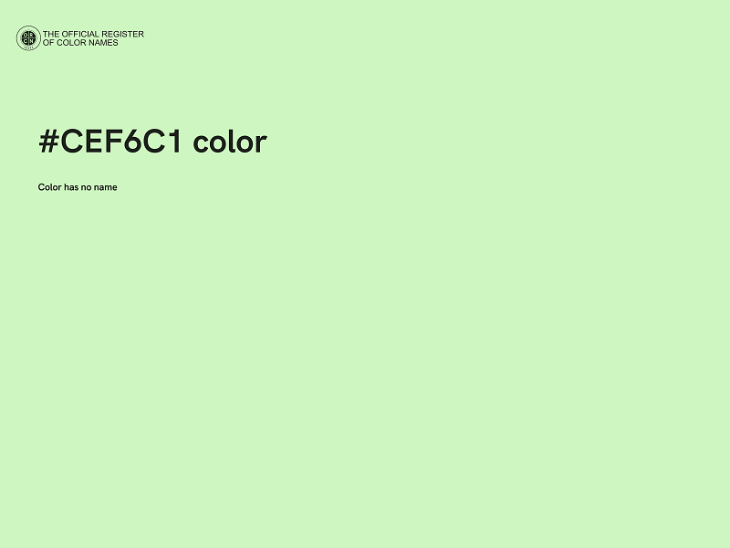 #CEF6C1 color image