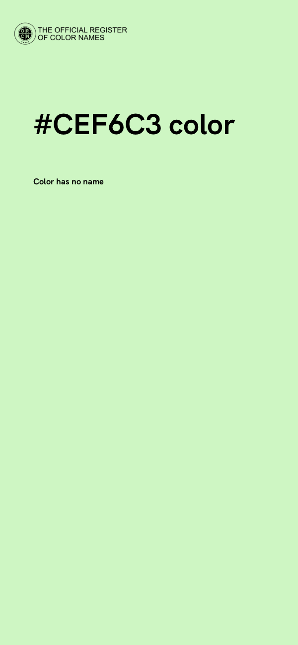 #CEF6C3 color image