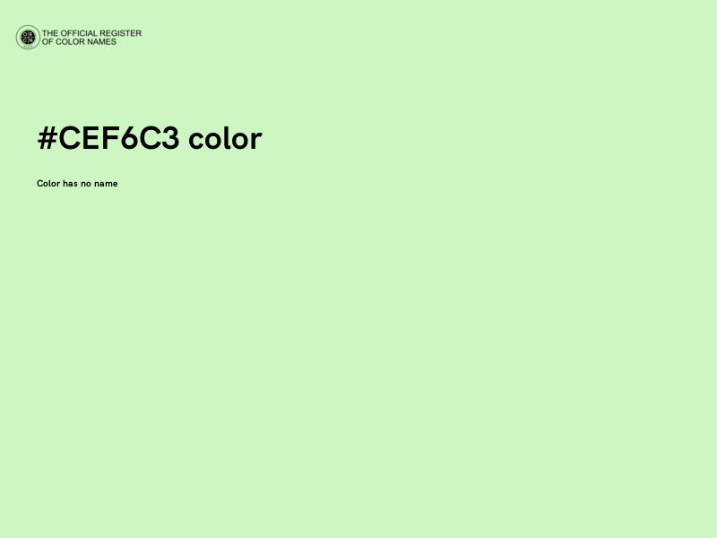 #CEF6C3 color image