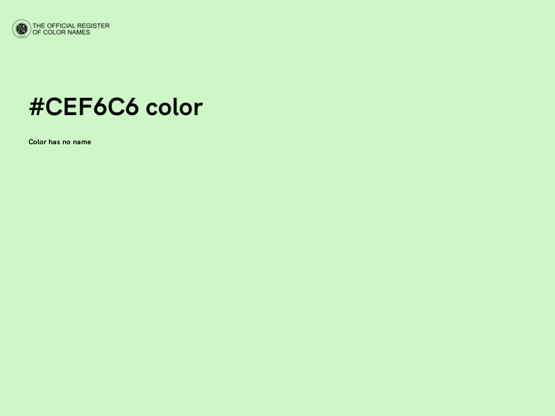 #CEF6C6 color image