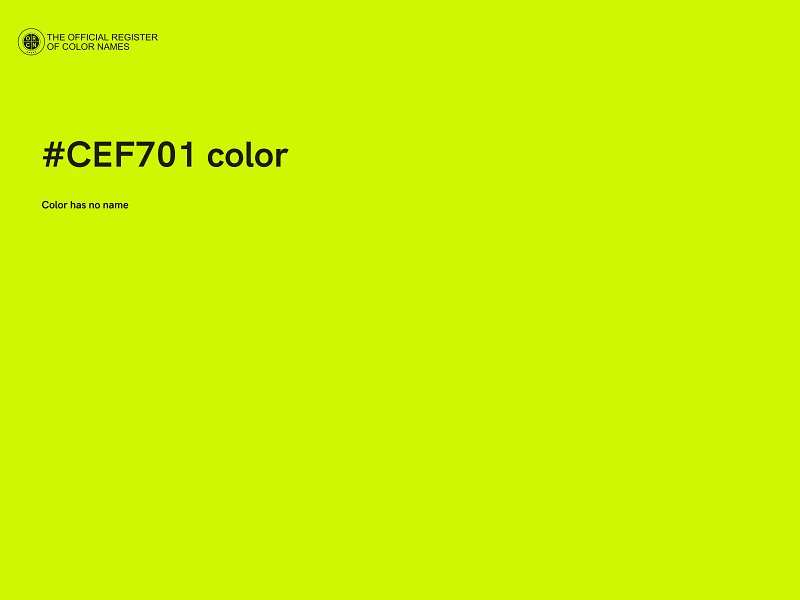 #CEF701 color image