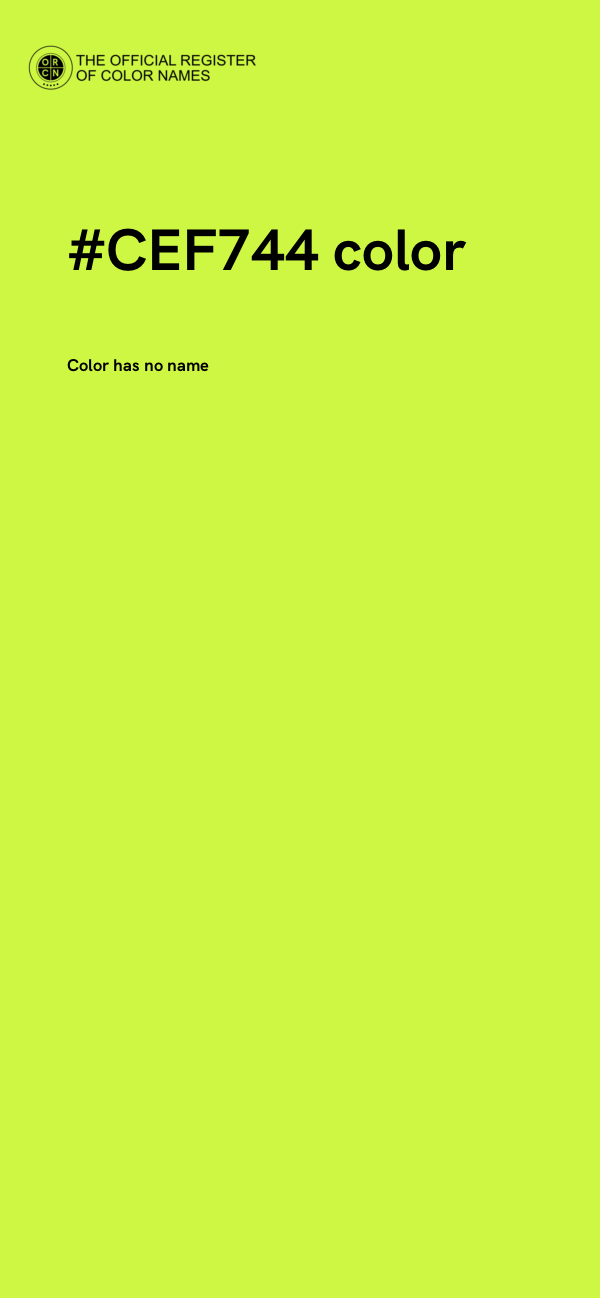 #CEF744 color image