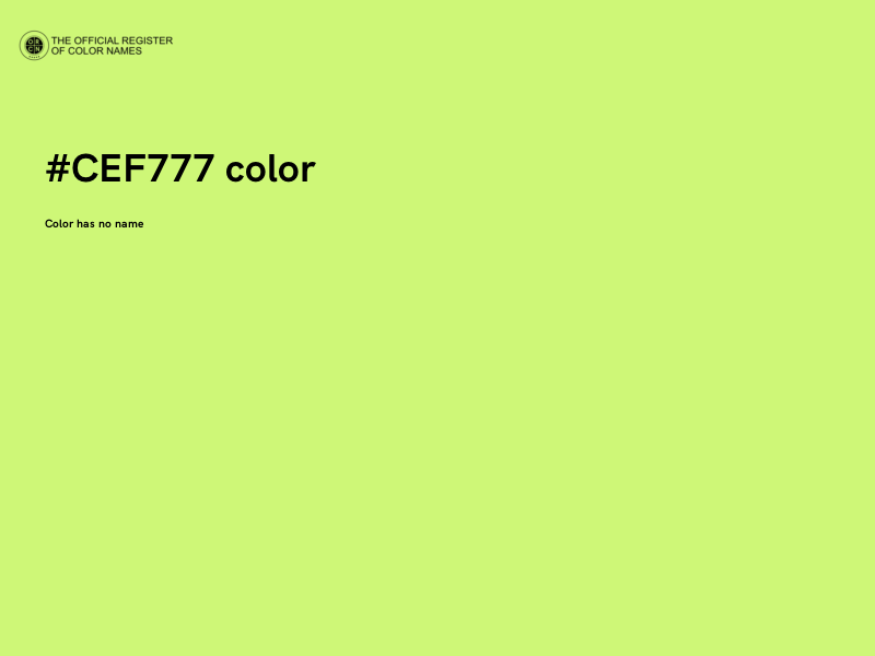 #CEF777 color image
