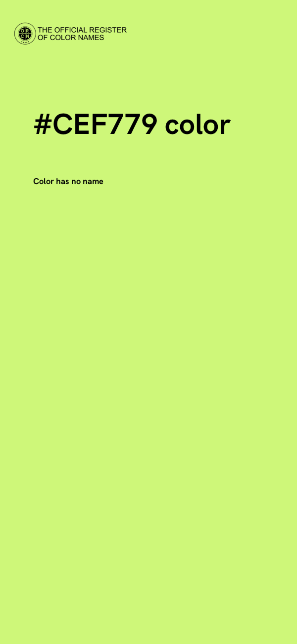 #CEF779 color image