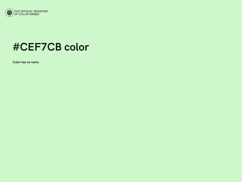 #CEF7CB color image