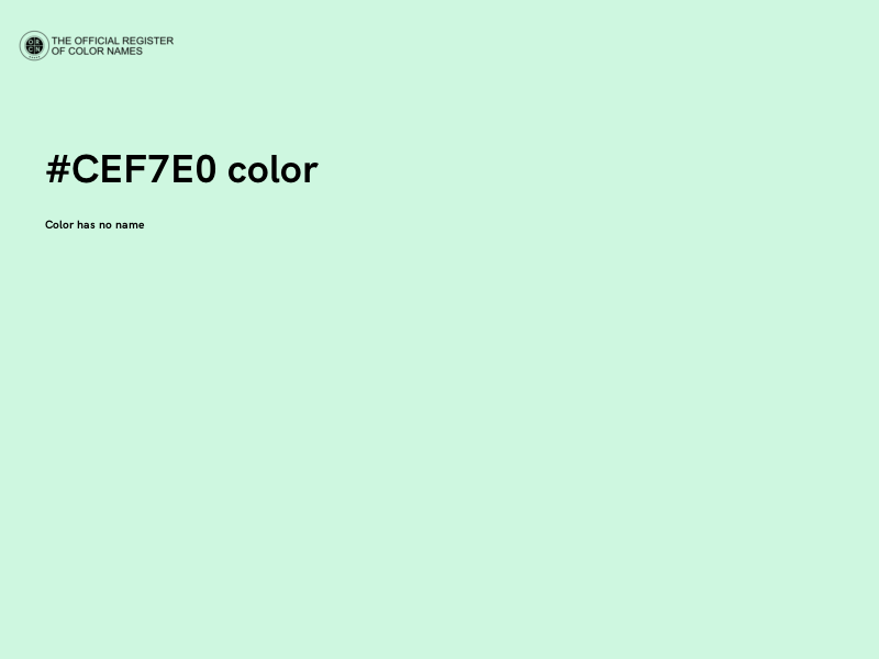 #CEF7E0 color image