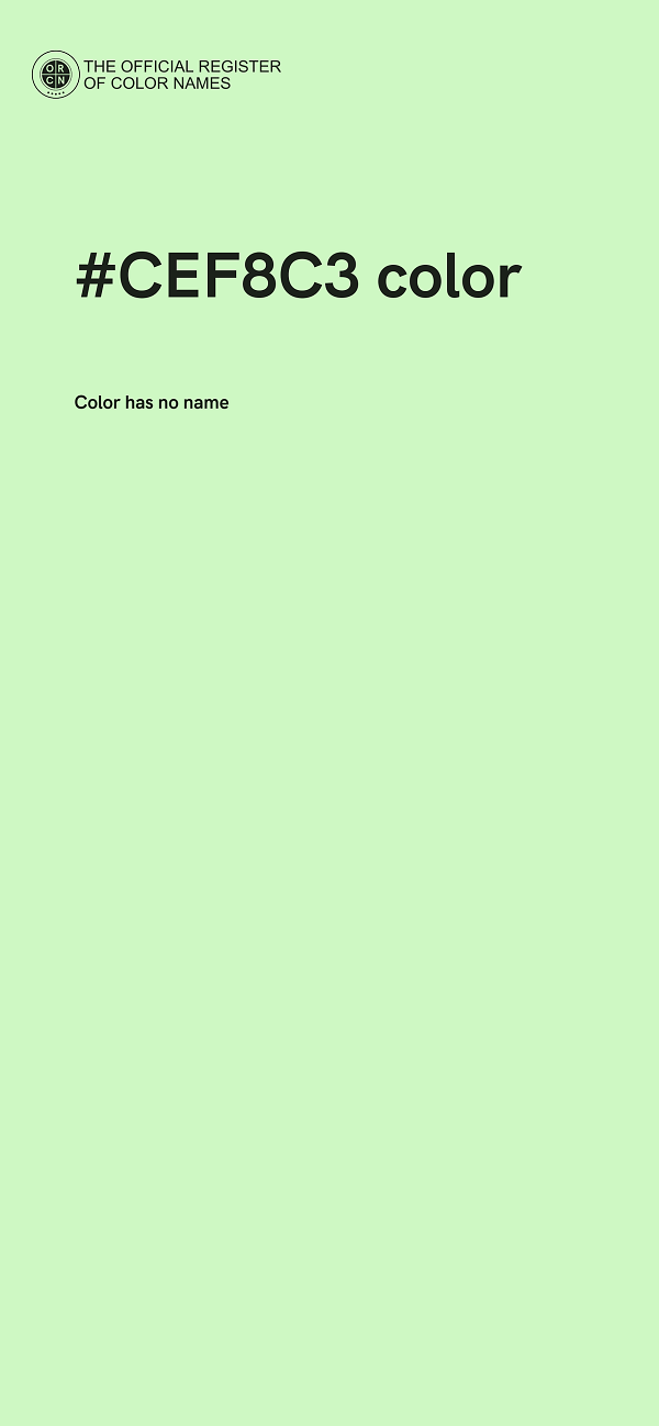 #CEF8C3 color image