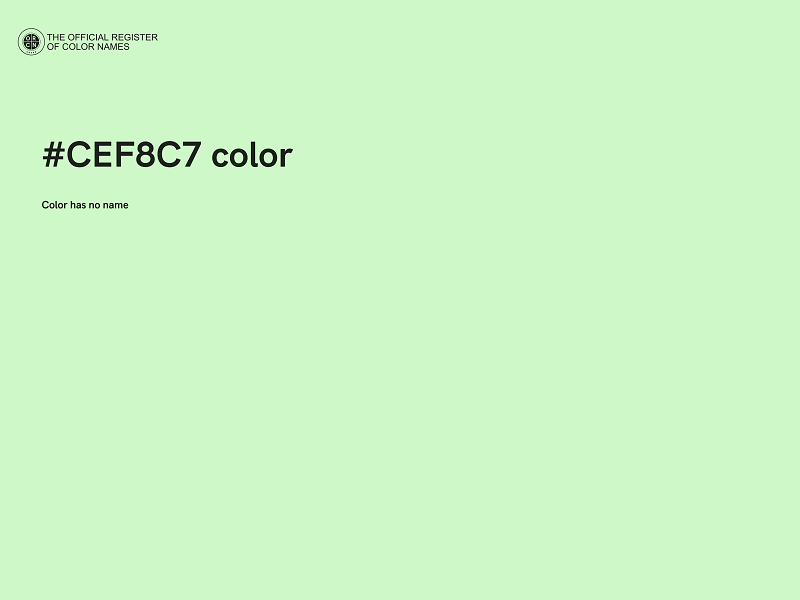 #CEF8C7 color image