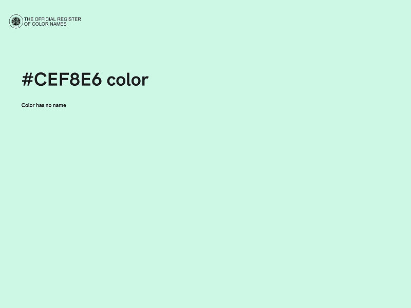 #CEF8E6 color image