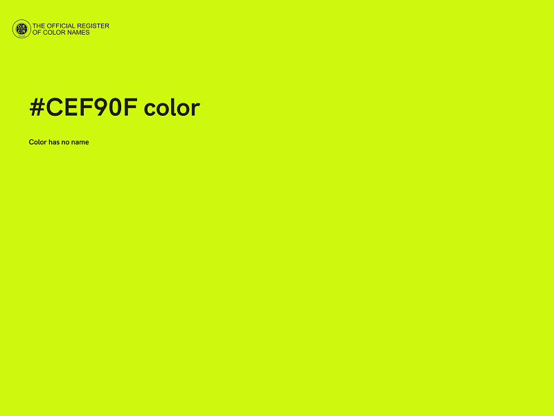 #CEF90F color image