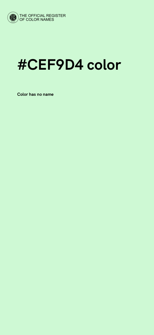 #CEF9D4 color image